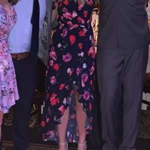 Dark blue flower dress from Express. Size medium.